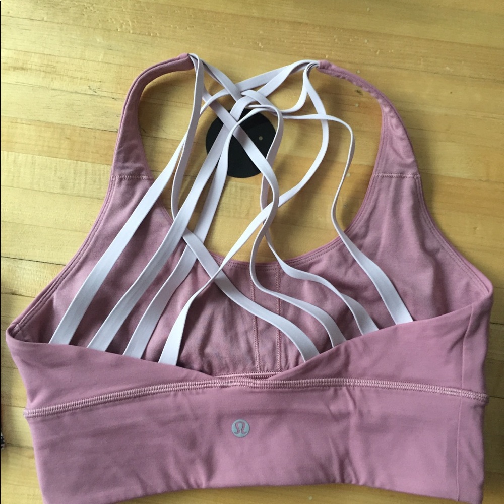 Lululemon Pink Free To Be Moved Sports Bra Size 8